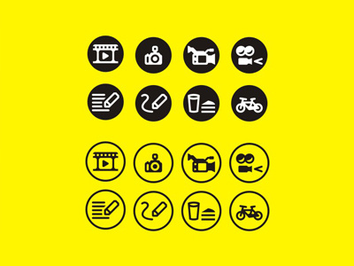 Icon bike cafe dinner film icon icons ikon info movie multimedia sign