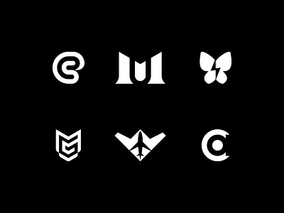 Negative Space Logos black branding bw design identity logo logo design monogram negative negative space rebrand redesign white