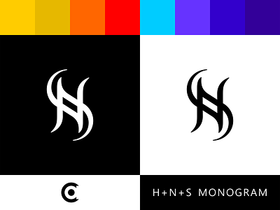 HNS Monogram Logo branding design draw graphic design identity logo logo design monogram rebrand redesign ui