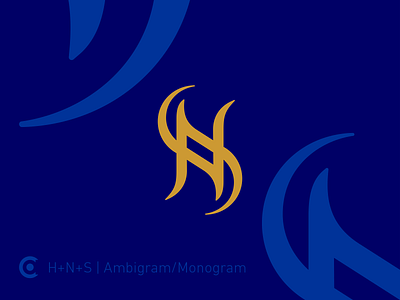 HNS Ambigram | Monogram ambigram branding design draw graphic design identity logo monogram rebrand redesign