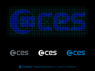 ces Logo Type Grid branding ces creaziz design grid identity logo monogram rebrand redesign robot type ui vector