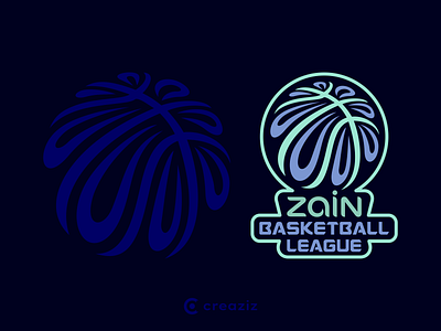 Zain Basketball League Logo bahrain basketball branding creaziz fiba identity logo nba rebrand redesign zain zain basketball league