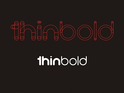 thinbold bold font letter letters logo round rounded thin thinbold type