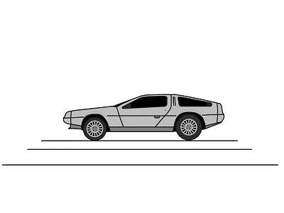 DeLorean adobedraw car delorean dmc dmc 12 draw illustration ipad line