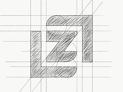 LZ Logo Monogram Sketch draw identity logo lz monogram sketch