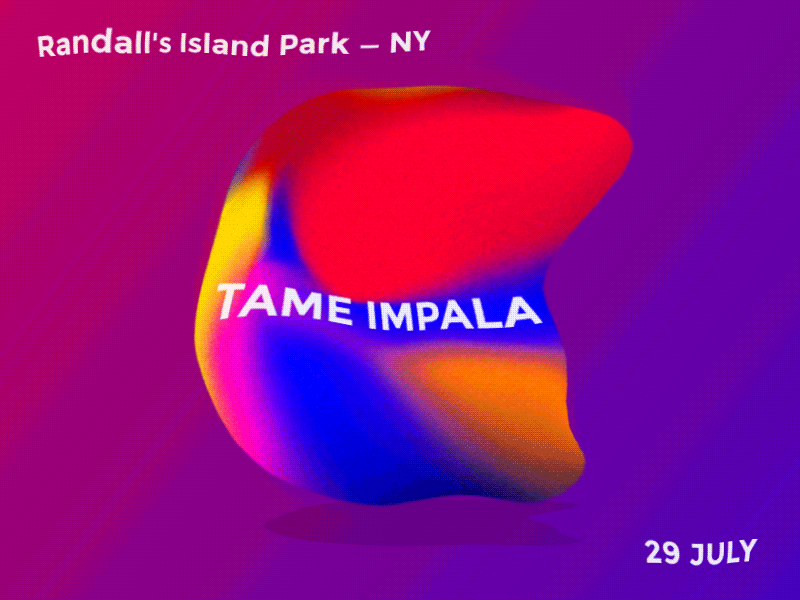 Tame Impala 🎵 after effects baugasm currents design gradient grain kevin parker motion motion graphics psychedelic rock tame impala