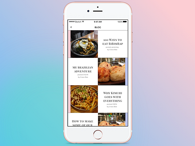 DailyUI #035: Blog Post blog blog post dailyui food phone