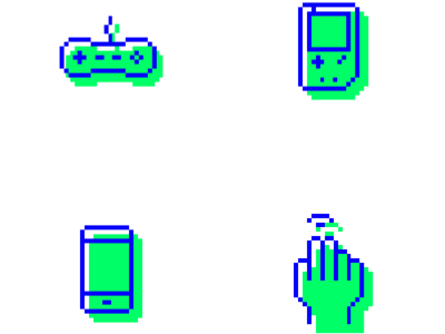 Gaming icons 01 design icons pixel