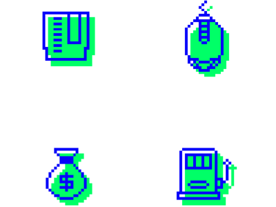 Gaming icons 03 design icons pixel
