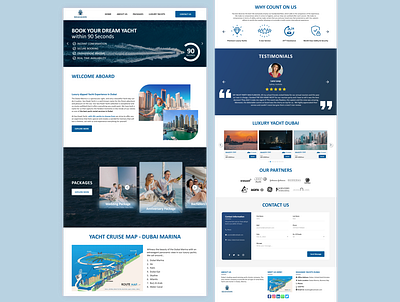 Yacht Company Landing Page UI dubai marina website design landing page landing page ui ui ui ux web design website ui yacht yacht landing page