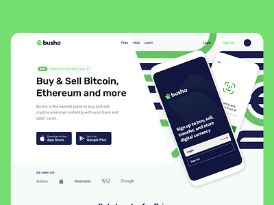 Busha Landing Page (Sample 1)