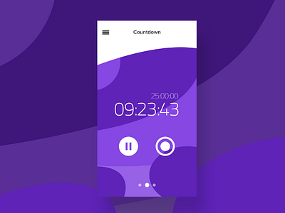 Countdown color control flat pause product start stop time timer ui ux uxdesign