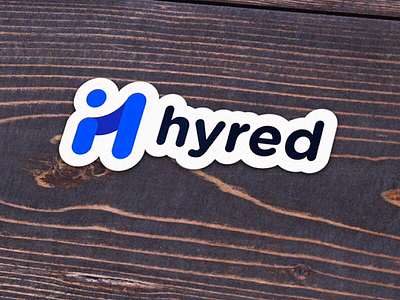 Hyred logo Sticker design freelancer grid h hyred job logo rounded