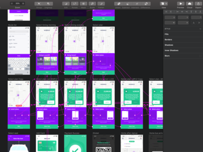 Workbus illustration invite product design sketch ui user flows ux wires