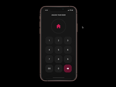 Smart Door animation app design door lock motion tech ui ux