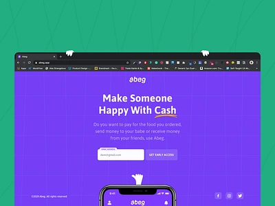 Abeg Waitlist Website animation app design flat grid illustration nigeria ui ux web