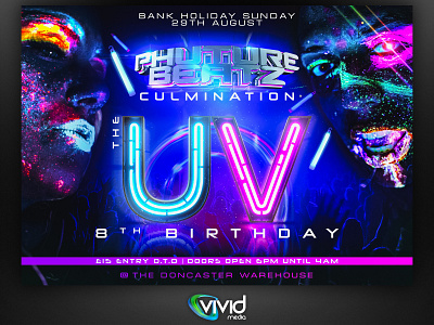 Phuture Beatz UV Party Flyer