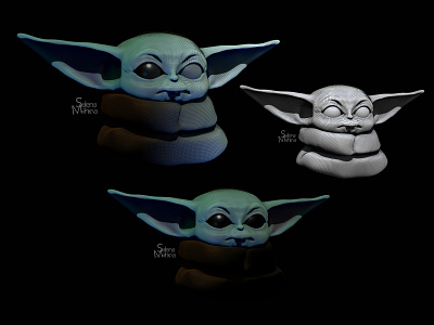 Baby Yoda 3D Model Presentation