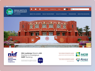 IIM Lucknow Website Redesign