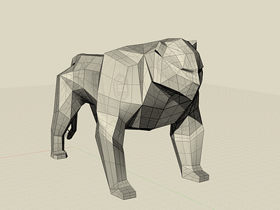 The Feline (work in progress) 3d animal character design feline low poly lowpoly tiger wireframe