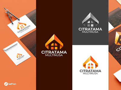 LOGO CITRATAMA MULTINUSA branding design graphic design home logo logo logo design property property logo real estate real estate logo typography