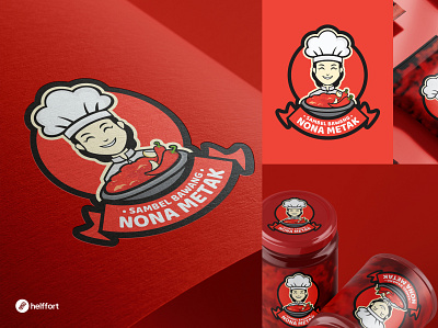 LOGO SAMBAL BAWANG NONA METAK branding design graphic design logo logo design logo food logo mascot logo product logo restaurant vector