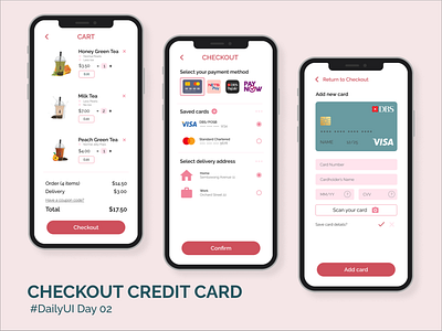 Checkout/Credit Card 002 checkout credit card daily ui 002 dailyui design mobile design mobile ui payment ui ux
