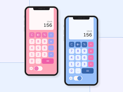 DailyUI 004 Calculator buttons calculator dailyui dailyui 004 design mobile design switch and toggle ui ux