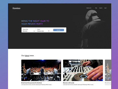 Hire A DJ design music ui user interface ux website