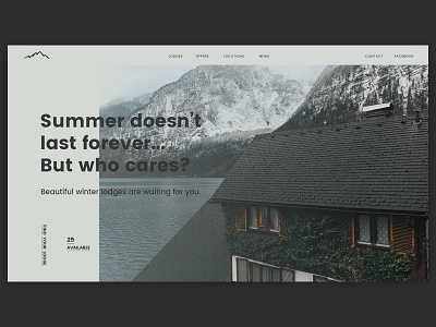 Winter Lodges lodges modern photography summer ui unsplash user interface webdesign website winter