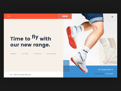 ASOS | Landing Page Test asos clothing design fashion sneaker user interface web design website