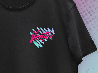 Vertex (T-Shirt Design) 90s abstract black clothing fashion gradient t shirt type