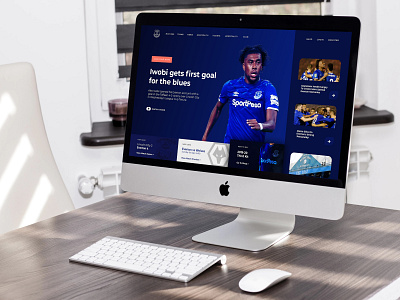 Everton - Website Concept concept dark design everton football football club gradient sport ui user interface ux web design website
