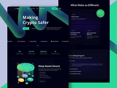 Cryptocurrency Landing Page Redesign 3d animation branding graphic design logo motion graphics ui