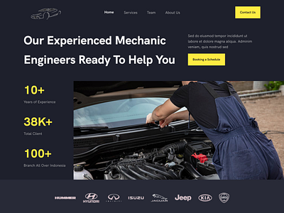 Automobile Repairing Website UI design