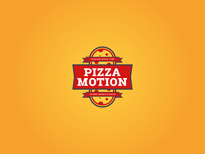 Pizza Motion logo concept brand branding graphic design icon illustration logo pizza vector