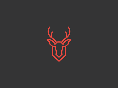 Deer head animal brand branding deer design graphic design hunting icon illustration logo vector