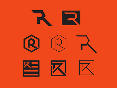 R mark explorations. logo logos mark marks r type