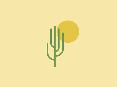 Ranch Hand brand cactus clean desert design hand icon illustration logo mark simple summer sun type