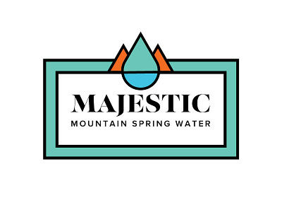 Majestic Spring Water brand logo mark mountain water