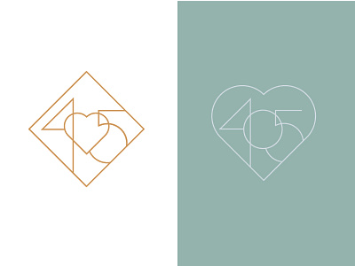 Love the 405 brand clean deco icon icons logo mark simple thin type