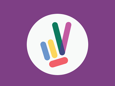 Be kind and make cool stuff. brand button colors equality hand logo mark peace simple type vector