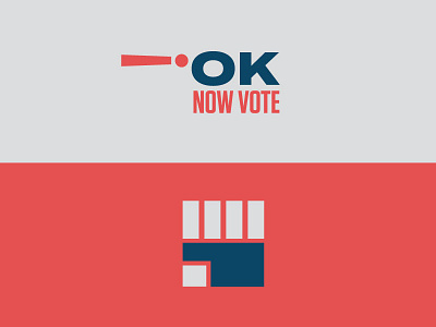 OK, NOW VOTE! brand branding clean design election icon icons logo mark okc oklahoma oklahoma city simple state vote voting