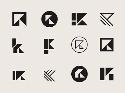 K Explorations brand branding clean design icon icons lettering logo mark simple type typography