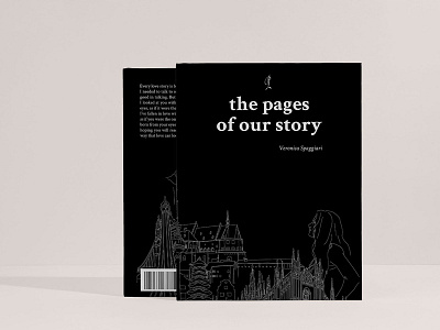 The pages of our story - Libro bianco e nero book brand identity branding design designer illustration illustrazioni libro libro illustrato romantic story