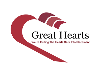 Great Hearts Logo brand identity graphics design illustrator latest logo logotype new