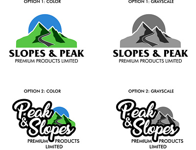 Logo Variations: Slopes & Peak design graphic design logo