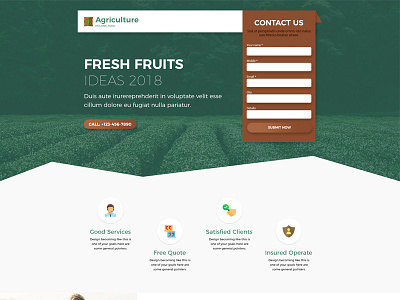 Agriculture Landing Page agriculture landingpage