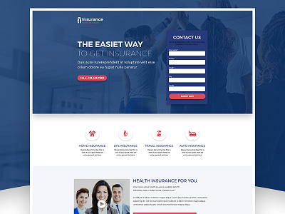 Insurance Health & Life Care Landing Page career creative job landingpage logodesign seeker uiux