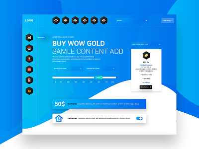 Buy Wow Gold Ecommerce Page